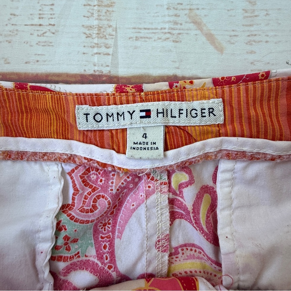 Tommy Hilfiger Paisley Cropped Pants | Size 4 | Straight Casual Fit - Picture 4 of 9